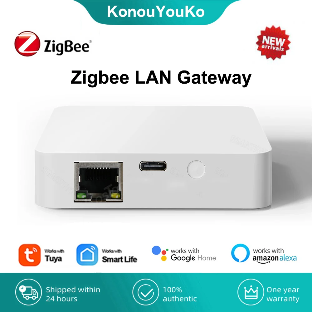 Tuya Zigbee 3.0 Smart Hub, Wireless Wired Gateway Bridge Controllo Vocale Funziona Con Alexa Google Home Assistant Smart Life App