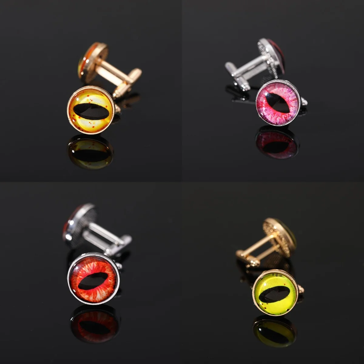 Cytheria Tie Starlink Glass Classic Ball Fashion Men Fermacravatta In Lega Di Zinco Gemelli Bulbo Oculare Camicia Uomo Contatore Speciale