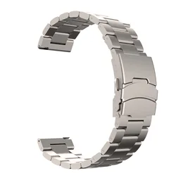 22mm Luxury Stainless Steel Watch Strap - Premium Metal Band Bracelet for OnePlus Watch 2 2R (Titanium Color)