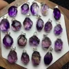 Unit One Piece 925 Silver Buckle With Hot Selling Natural Super Seven Quartz Crystal Faceted Free Form Pendant 4