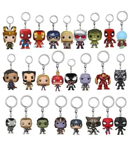 Funko Marvel The Avengers Loki Inro Man Deadpool Hulk Batman Thanos Thor Superman Portachiavi Giocattoli Bambola In Vinile Giocattolo Da Collezione