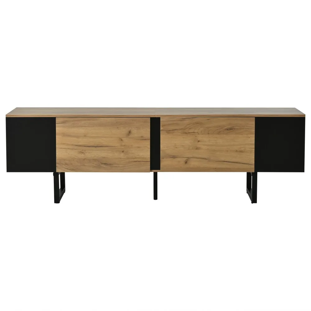 180*40*55cm TV-Schrank mit 2 Schränken und offenem Stauraum, geeignet für Fernseher bis zu 75 Zoll. – Detail 4