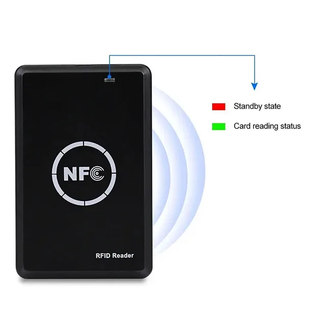 RFID Card Reader Copier Duplicator Key Fob NFC Smart Card Reader Writer 13.56MHz Encrypted Programmer Smart Keyfobs UID 5