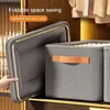 Clothes Storage Basket Thickened Steel Frame Storage Box Sundry Clothes Jean Pant Sweater Storage Bag Cabinets Drawers Organizer 1