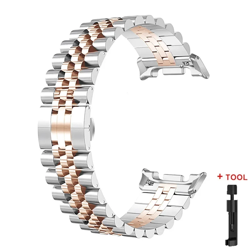 Elegant Stainless Steel Metal Watch Strap Bracelet