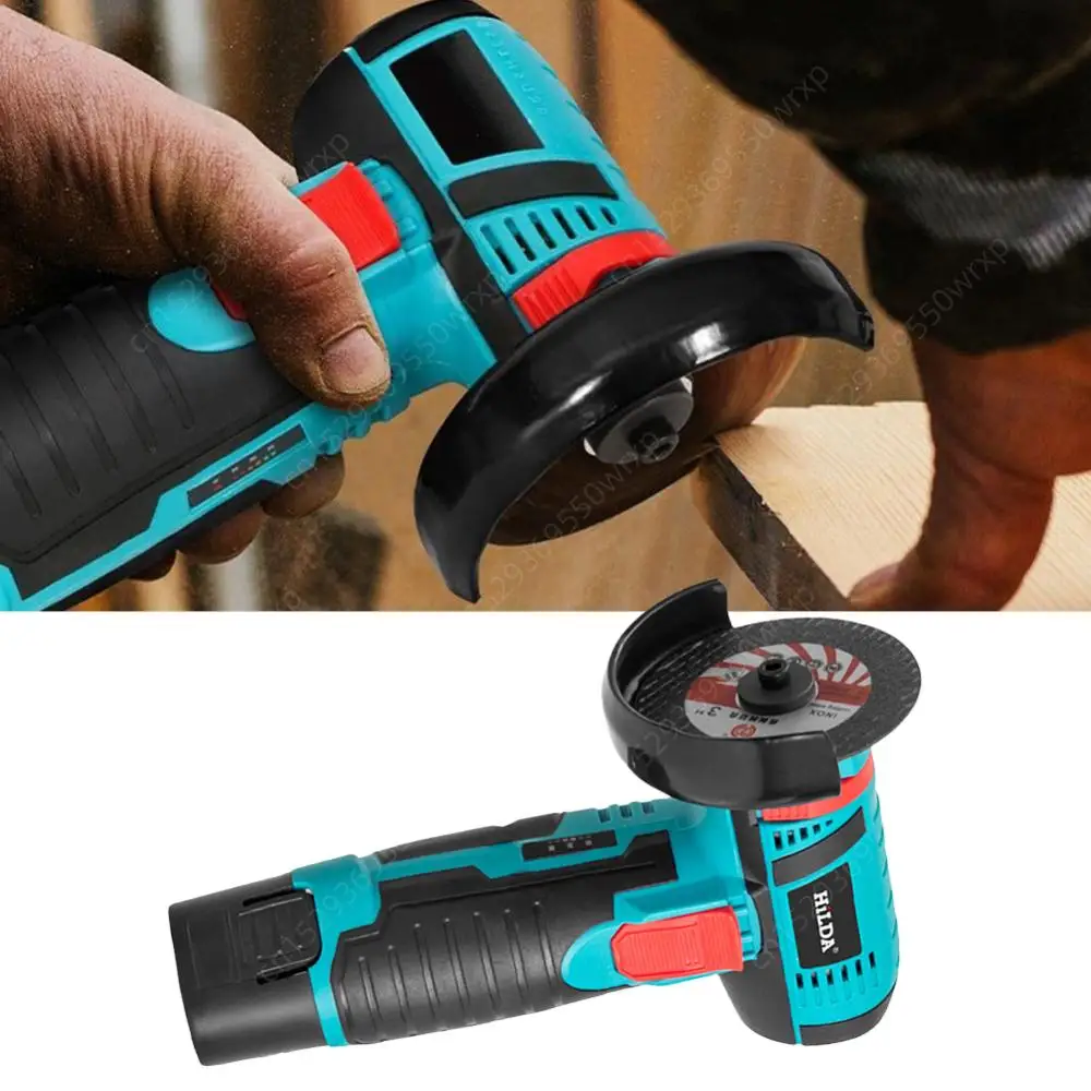 12V 300W Lithium Battery Mini Angle Grinder Diamond Cutting Polishing Grinding Machine 19500rpm Cordless Electric Angle Grinder Angle Grinder Electric Angle Grinder