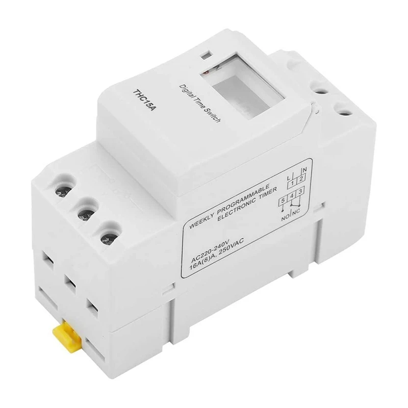 

THC15A Digital Timer Switch Programmable Electronic Time Control Switch Time Delay Switch DIN Rail AC220-240V