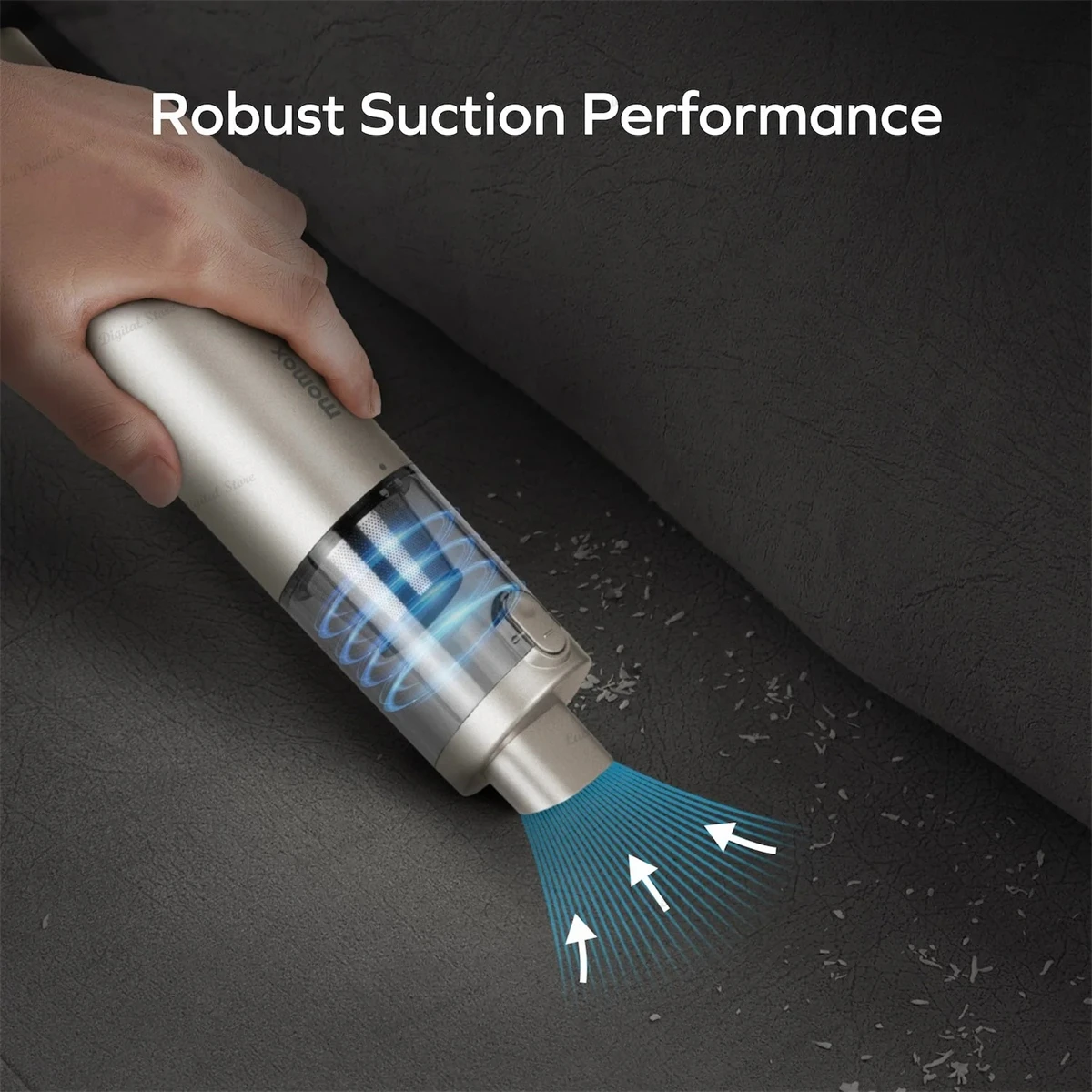 MOMAX 1-Move Vacuum Cleaner Portable Compact ON-THE-SPOT Aluminum Alloy Cleaning Tool Fast Charging 16Kpa Suction HEPA Filter