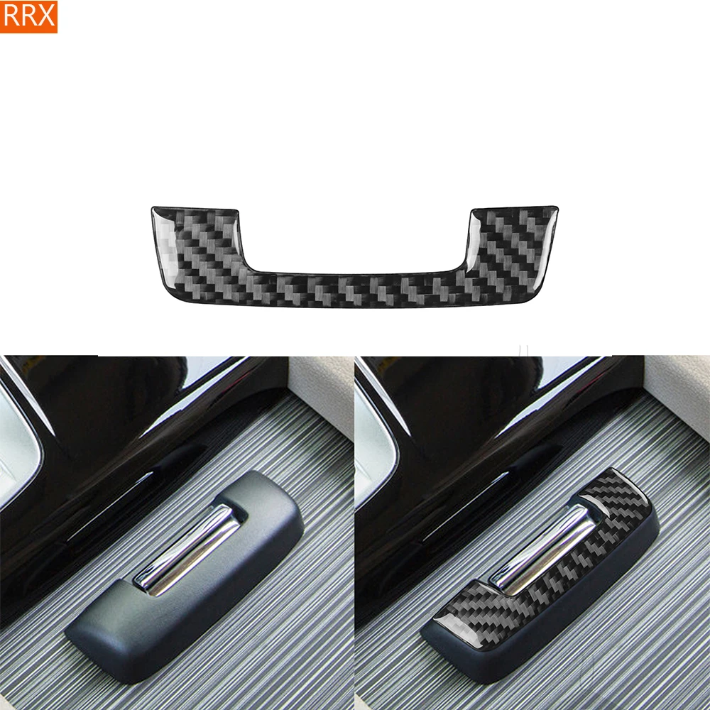

For Honda Ridgeline 2017 2018 2019 2020 Armrest Box Storage Box Handle Cover Real Carbon Fiber Sticker Car Interior Accessories