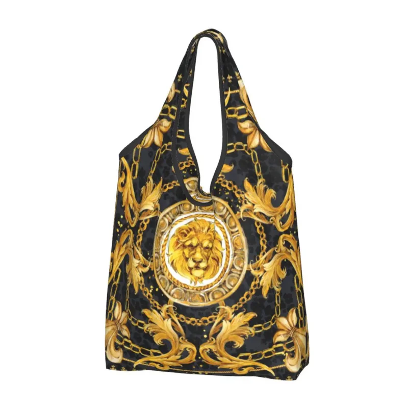

Kawaii роскошные европейские сумки-шопперы в стиле барокко для покупок, Портативная сумка через плечо для продуктов