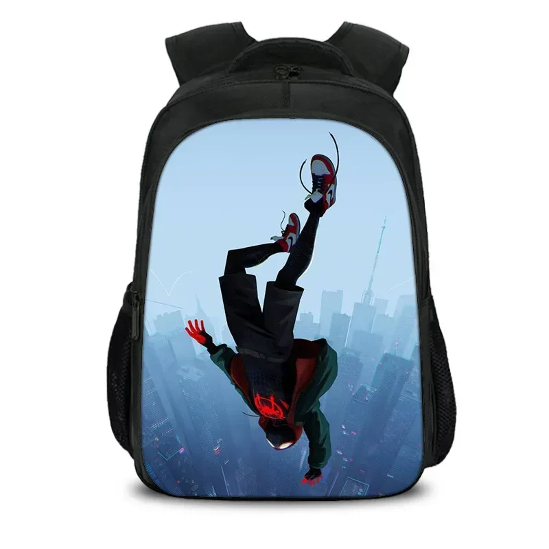 Figura de anime de Marvel Universos paralelos Spiderman Miles Morales Gwen Stacy Mochila para estudiantes para niños Mochila escolar Regalos de cumpleaños