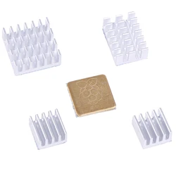 Gold Aluminum Heatsink Radiator Cooler Kit - 5 Piece Set (5pcs white)
