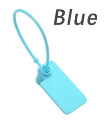 Custom Logo Sneaker Tag - Personalized Plastic Seals for Garments and Shoes, Set of 100 (Blue)
