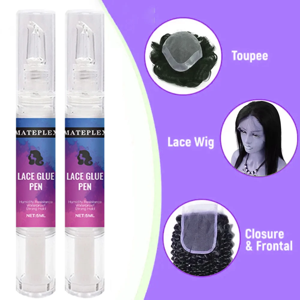 5Pcs/Lot Wig Glue Pen Waterproof Travel Wig Installation Kit Set Portable Lace Adhesive Glue Hair Accessories for Frontal