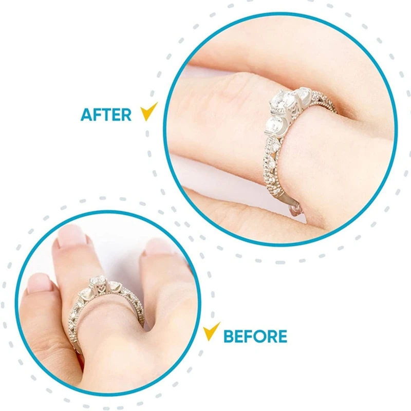 Smart Ring For Women ELETIUO Ring Size Adjuster - 60Pack, 2 Styles, Ring Guard & Sizer, 10 Ring Sizer Tool