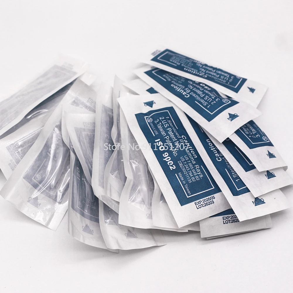 50pcs 1R Needle Tips Transparent/ Black Permanent Makeup Eyebrow and Lip Mosaic/Dragon/Merlin Tattoo Machine Needle Caps