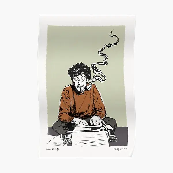 

Декоративный плакат с винтажным принтом Курта Воннегута, настенная роспись для домашней комнаты, винтажная печать, смешной Современный без рамки