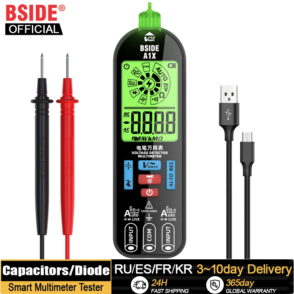 BSIDE-mult-metro-Digital-inteligente-probador-electr-nico-recargable-CA ...