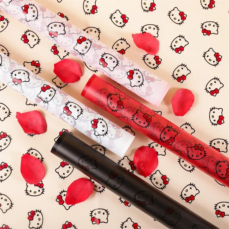 

20 листов бумаги для упаковки подарков Sanrio, букет Hello Kitty, цветочная упаковка для детей, день рождения, День Святого Валентина, товары для творчества