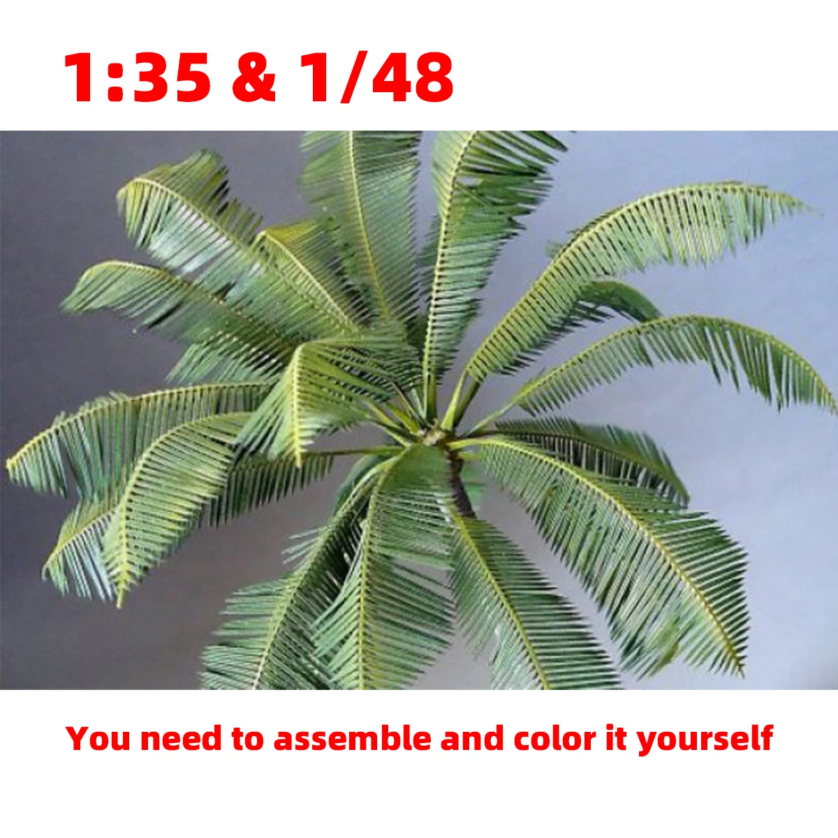 스케일 모델 키트 건축용 식물 잎 코코스 누시페라 나무 모래 테이블 디오라마 모델 1/32 1:35 1/48
