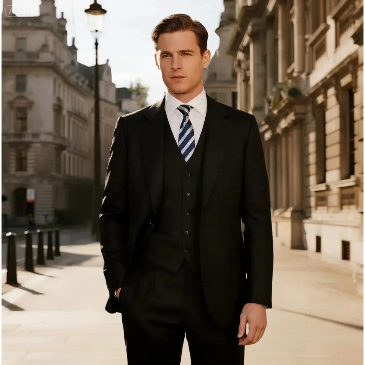 Man Navy Blue Suit Men Wedding Blazer Easter Church Office Business Outfit  Set Prom Dinners Birthday Party Piano Black Tuxedo - AliExpress 200000343