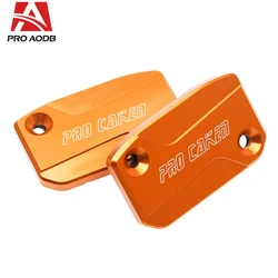 High - Performance CNC Front Brake and Clutch Fluid Reservoir Cover Cap for Motorcycles (Orange)