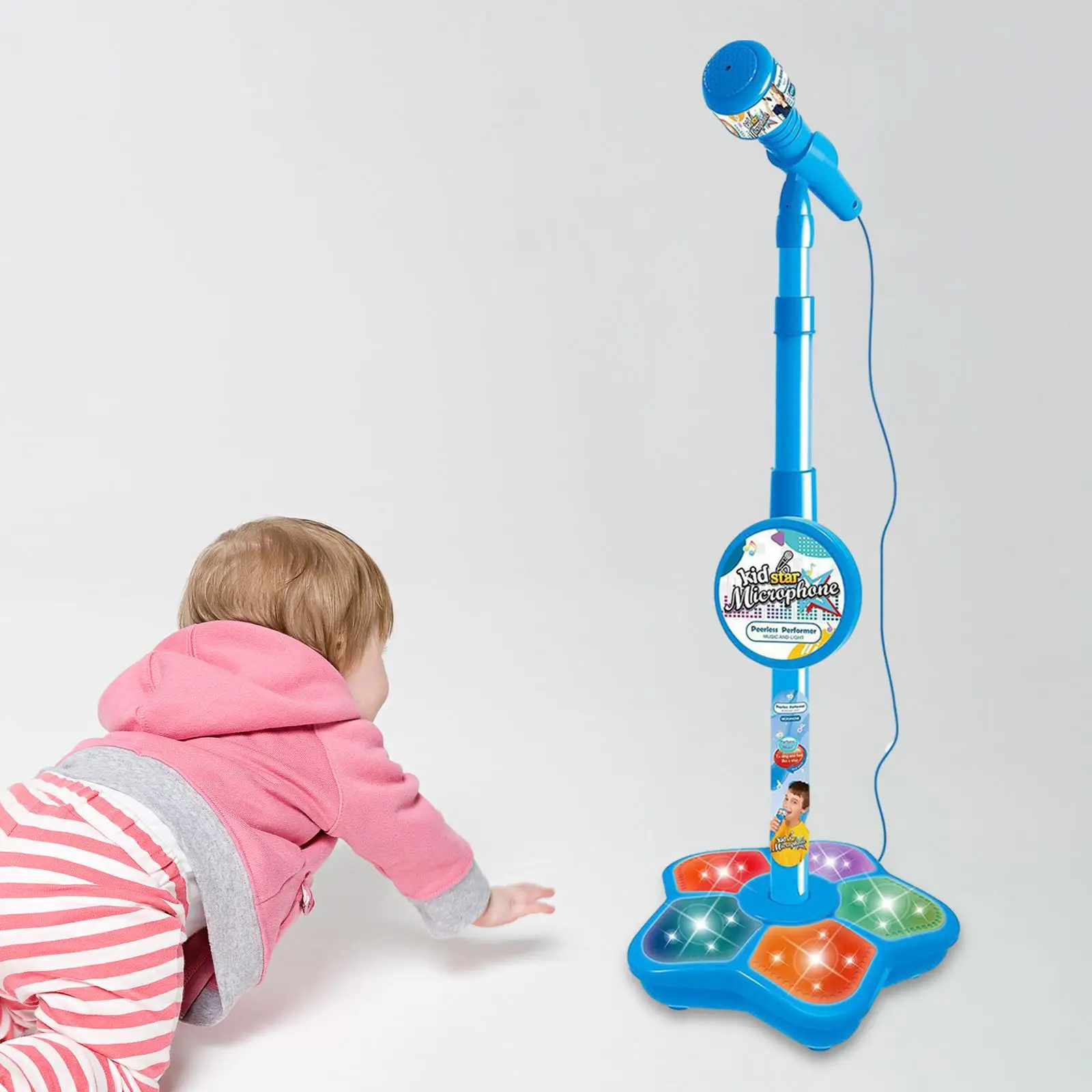 Karaoke Machine Music Toys Kids Microphone and Stand for Age 3+ Years Old
