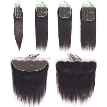 Straight 4x4 5x5 6x6 Closure Human Hair 13x4 Ear To Ear Transparent Frontal Lace Only 2x6 HD Lace Closure 3-5 Days Delivery 1