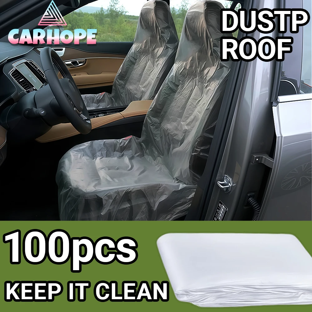 Housses de siège, housses de siège universelles jetables en plastique pour sièges d'avion, chaises de salon, sièges de restaurant, sièges de bus