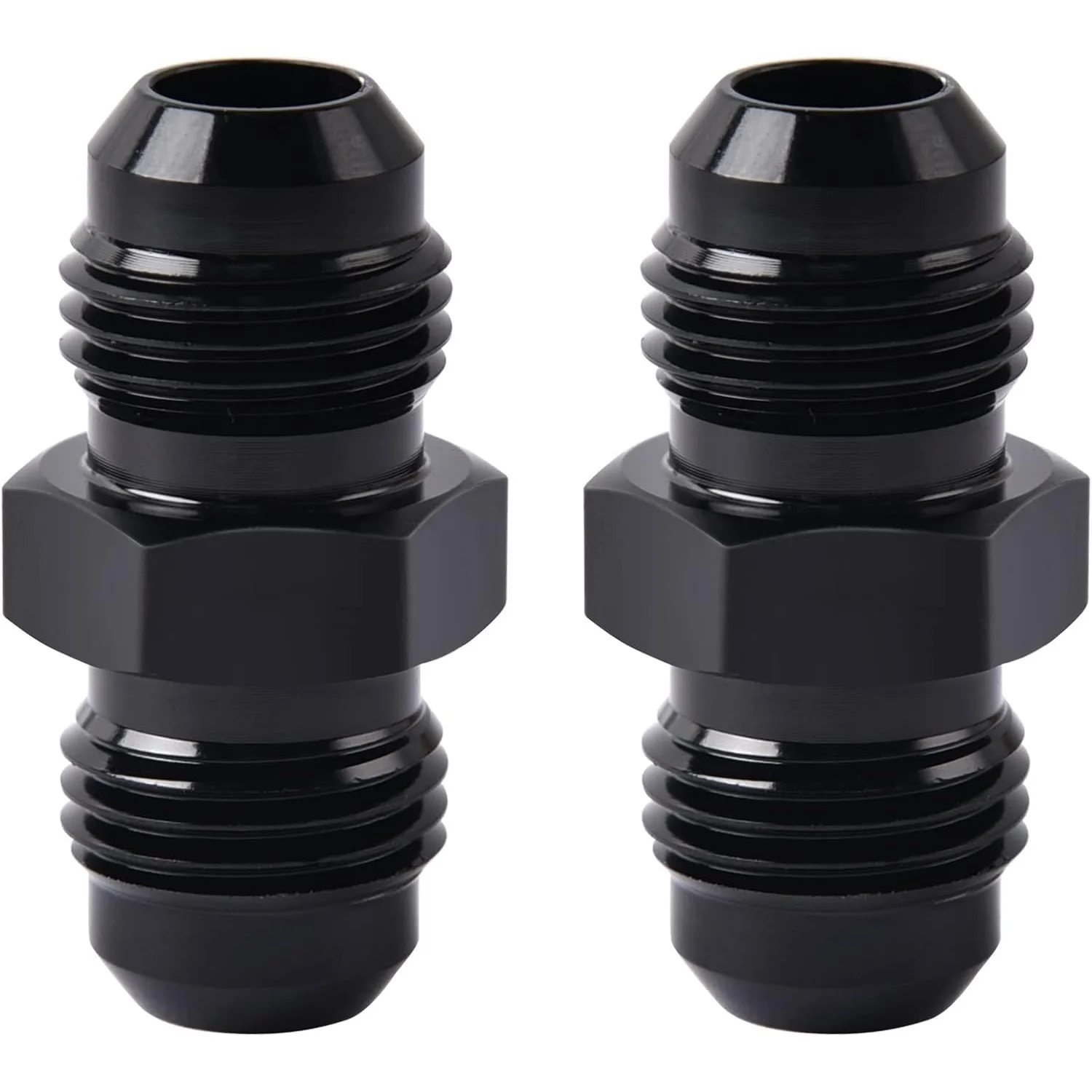 6AN / 8AN / 10AN Male to Male Flare Coupler Union Straight Fuel Hose ...