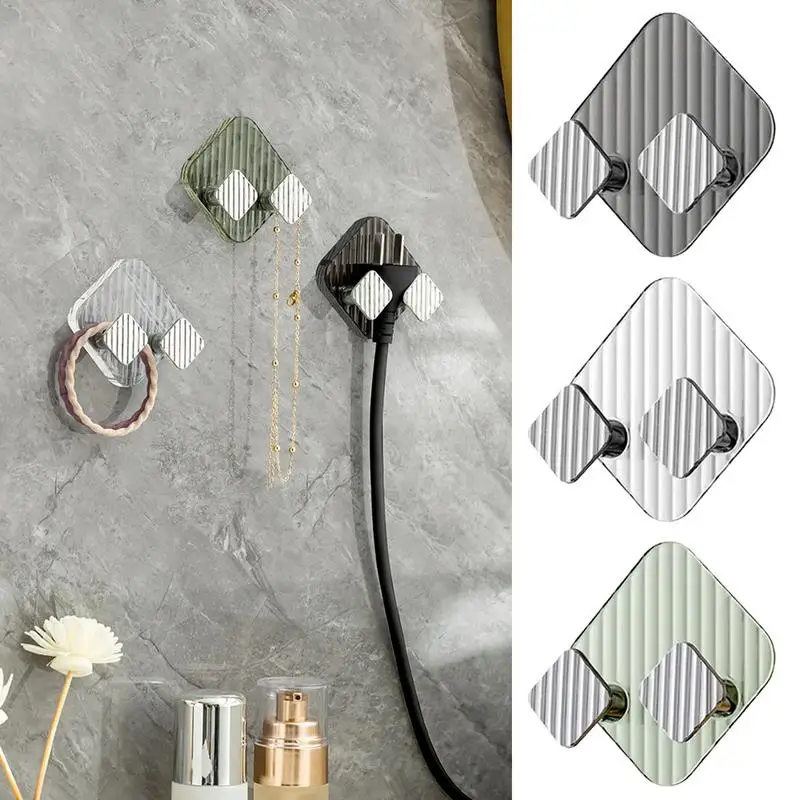 

Light Luxury Plug Hook Self Adhesive Cord Holder Multifunctional 4pcs Cord Storage Hanging Hook Organizer for household ornament
