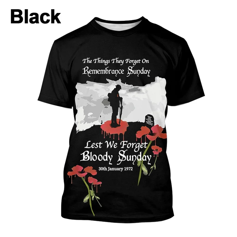 

New Lest We Forget 3D Printed T Shirt Unisex Fashion Casual Short-sleeved Summer Street Kid Graphic T-shirt Men Women Tops