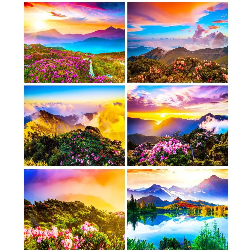

SDOYUNO Modern Painting By Numbers Diy frame Handmade Canvas Painting Scenery Coloring By Number Wall Decor