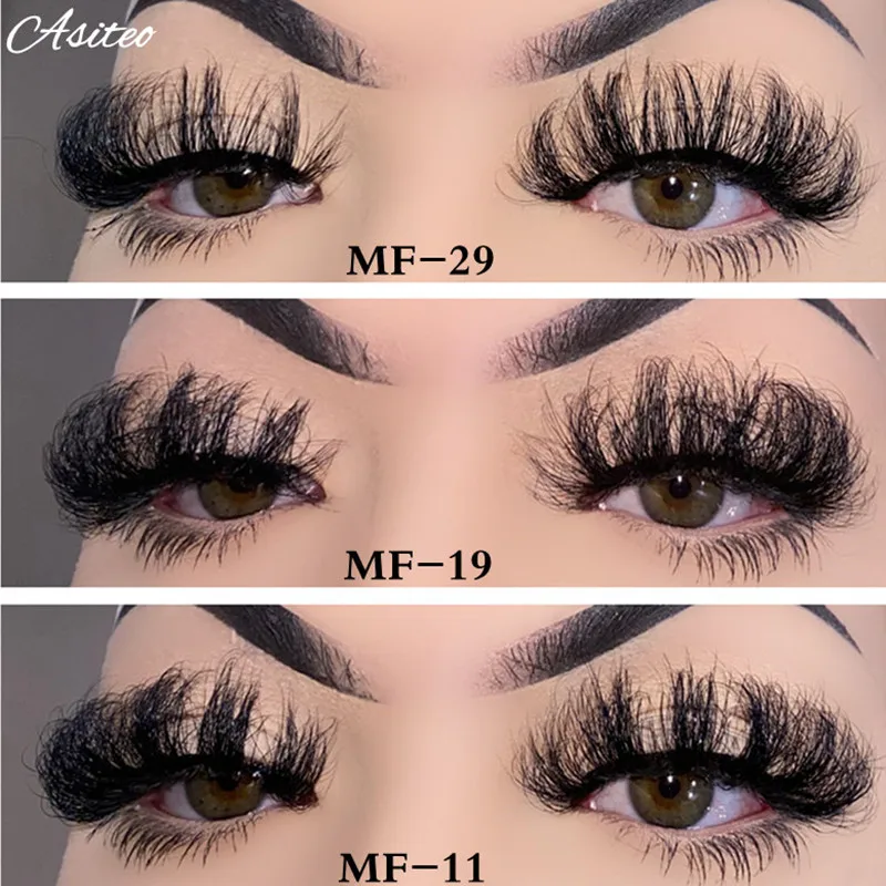 Asiteo New Arrival 25mm Real Mink Lashes Wholesale Bulk 3d False Eyelashes Makeup Handmade Soft Volume Natural Fluffy Lashes