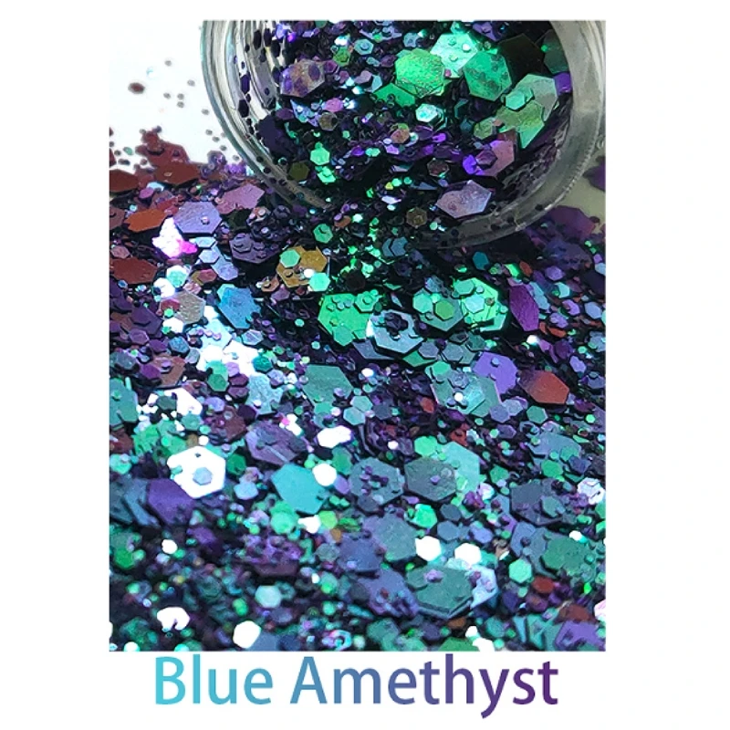 Y4QE Art Sequins Chunky Glitter Colorful Sequins Iridescent Flakes