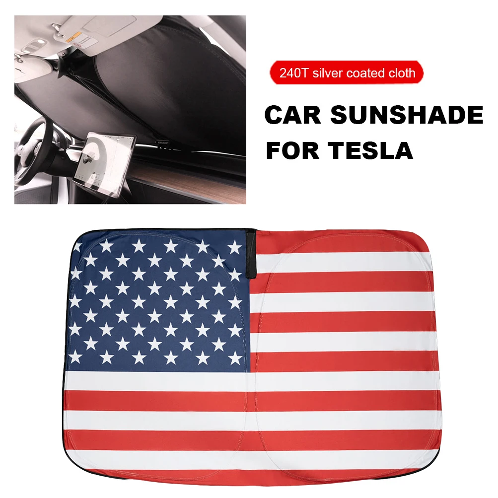

Солнцезащитный козырек для лобового стекла Tesla Model Y 3 X S USA Flag