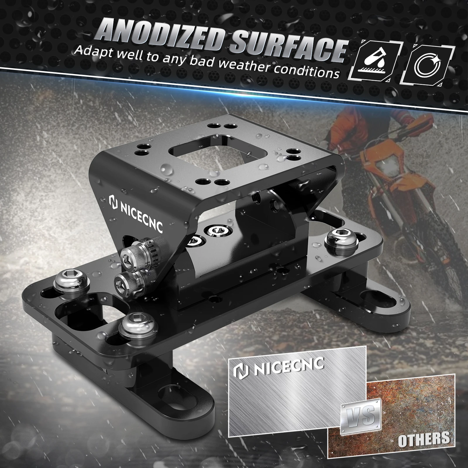 NICECNC Für 2025 Sherco SE-R 300 250 125 SER SE-F 500 450 350 250 SEF 2014-2025 Motorrad GPS Halterung AMPS Navigation Halterung Kit – Detail 7