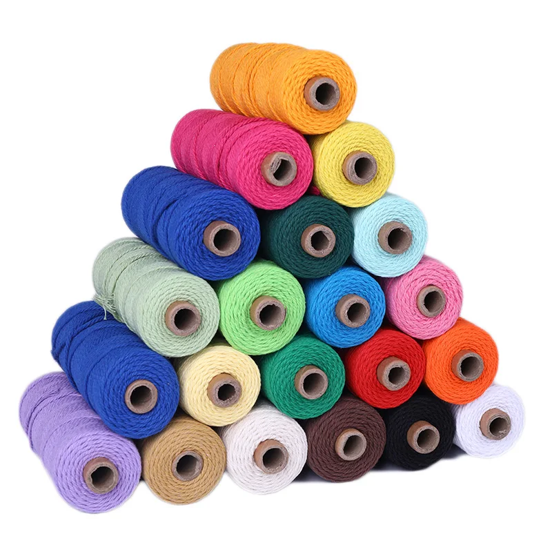 

10M Cotton Macrame Cord DIY Accessories Hilo Macrame 2mm Red Blue macramé materiales Home Decoration diy craft supplies