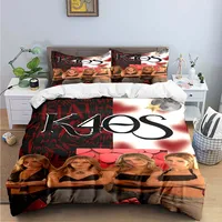 3PCS Europe Star Group K-k4os Bedding Set Single Twin Full King Size Musical Genius Bed Linen Adults Teens Bedroom Gift 2