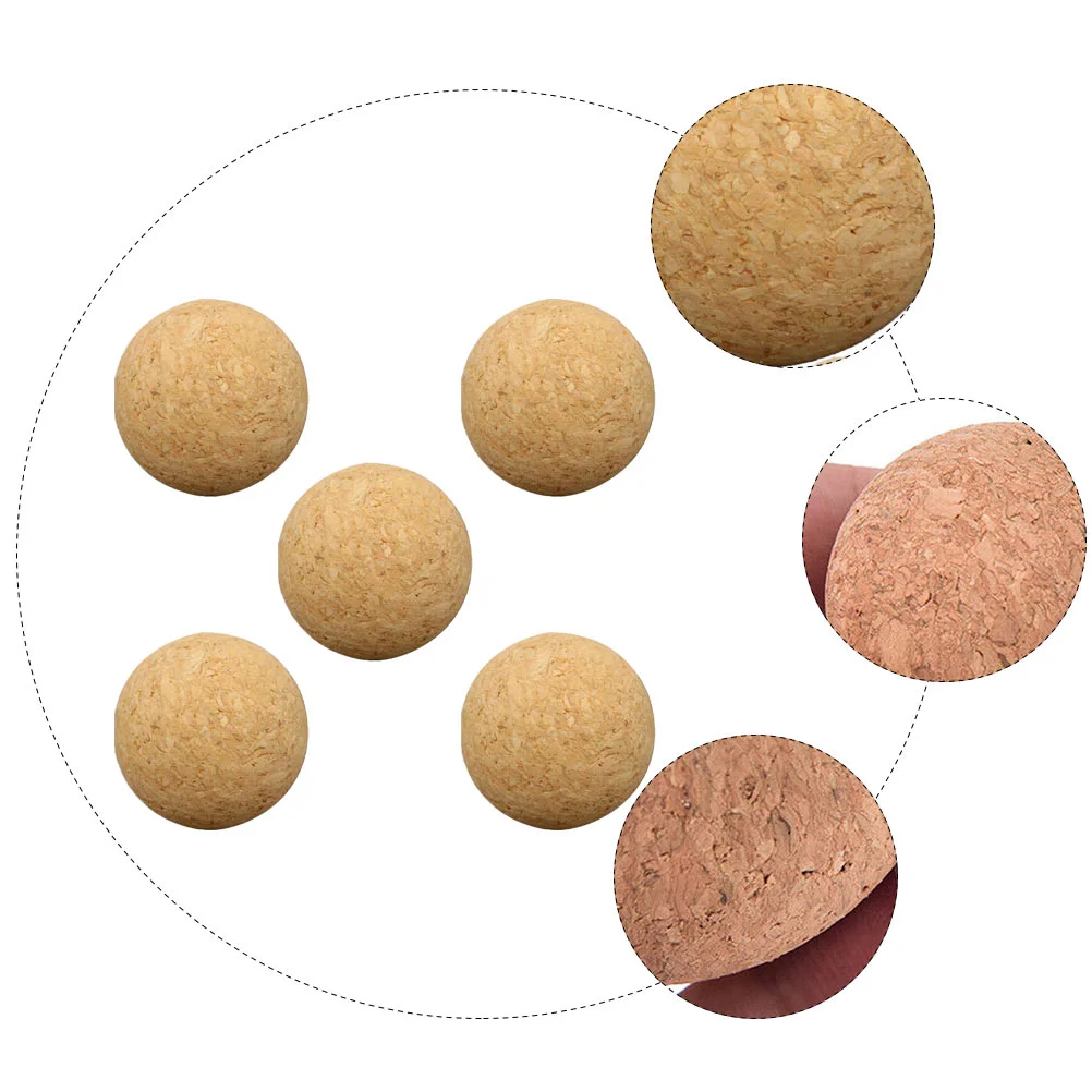 5 Pcs Table Soccer Foosball Cork Accessory Balls Foosebsllball Glass Bottle Massage Child