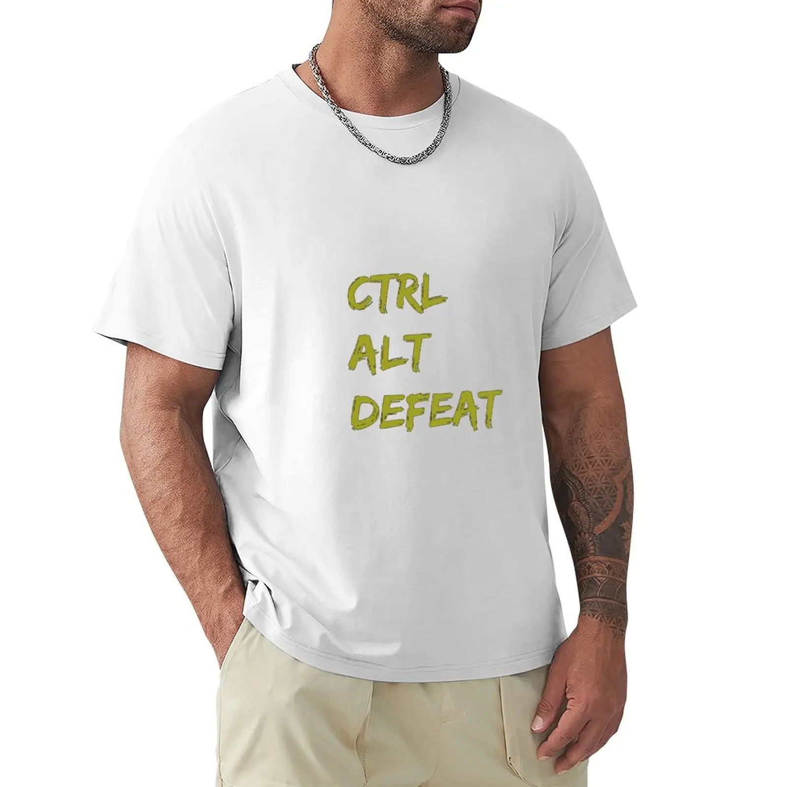 

Ctrl + Alt + Defeat T-shirt heavyweights anime clothes vintage vintage clothes mens graphic t-shirts funny