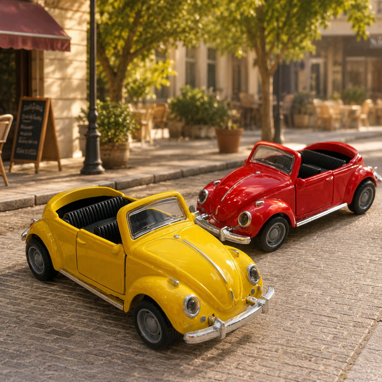 (corrugated Box) Retro Classic Convertible Car Toy Car, Reversing Function