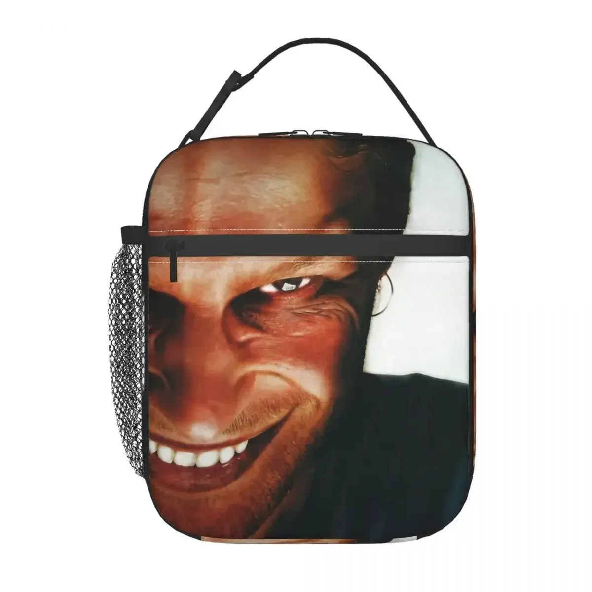 Aphex Twin Face Thermal Insulated Lunch Bag for Picnic Reusable Food Bag Container Cooler Thermal Lunch Box
