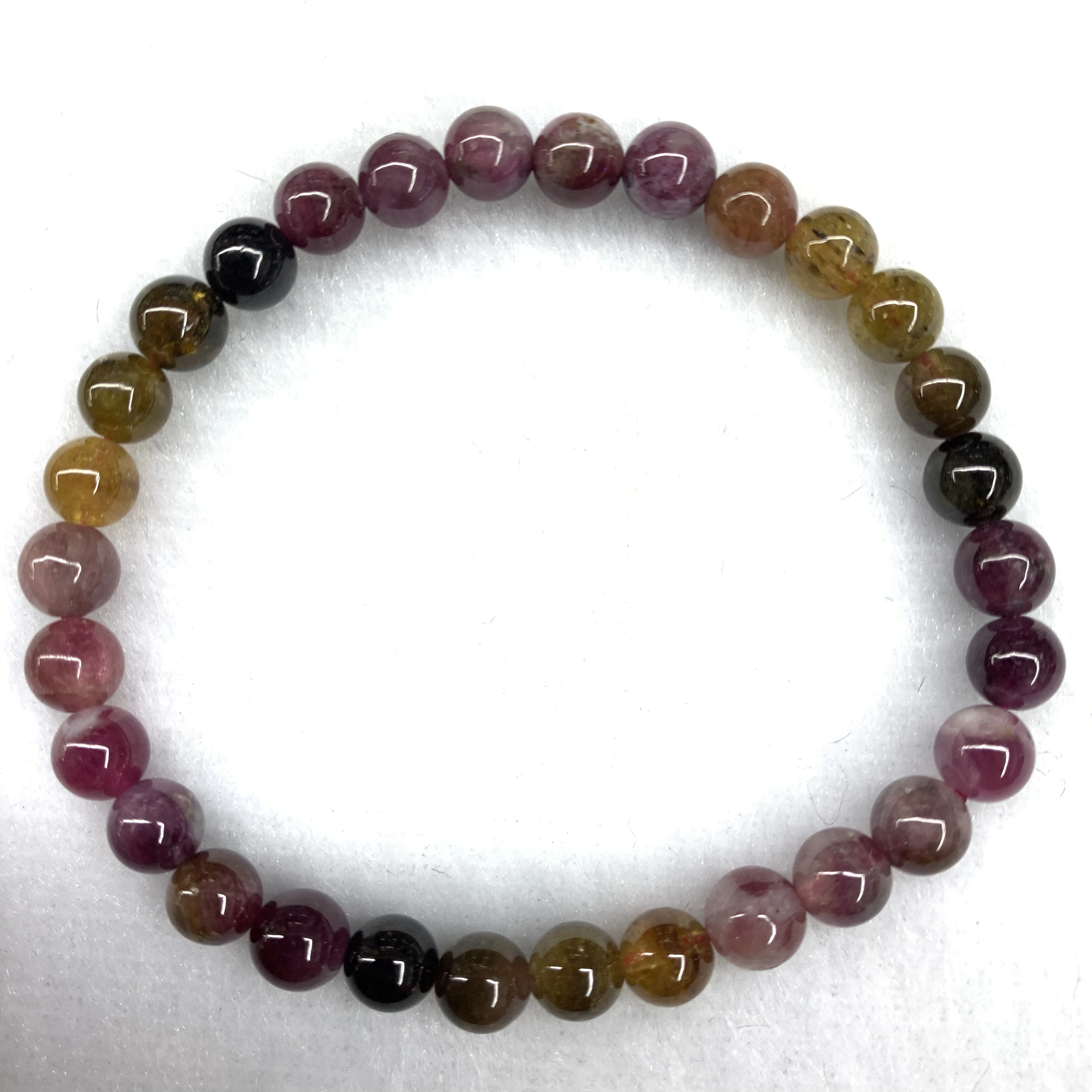 Bracciale Elastico Semi-minimalista Con Perline Di Tormalina Nera - Foto 12