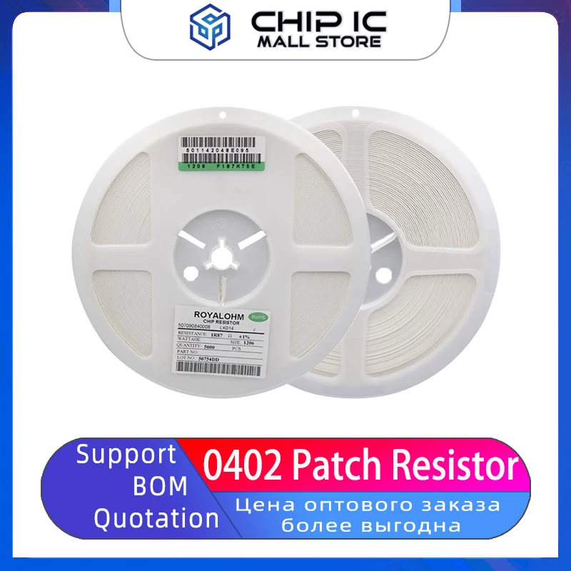 100 Pz 0402 Resistenza Patch 100 Euro 120R 1K 2K 3K 4.7K 10K 100K Precisione ± 1% 1/16W 100% Nuovo Stock Originale