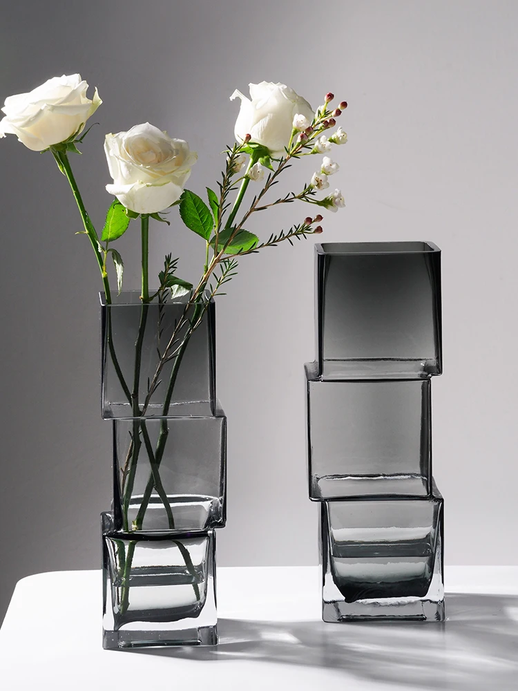 

Премиум Стиль ins художественная ваза орнамент планшетофон роскошный геометрический Изображение Стекло прозрачная фотография Гидропоника