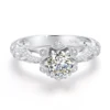 1ct Moissanite Ring D Color for Woman Wedding Jewelry with GRA 925 Sterling Sliver Plated 18k White Gold Wedding Band 2