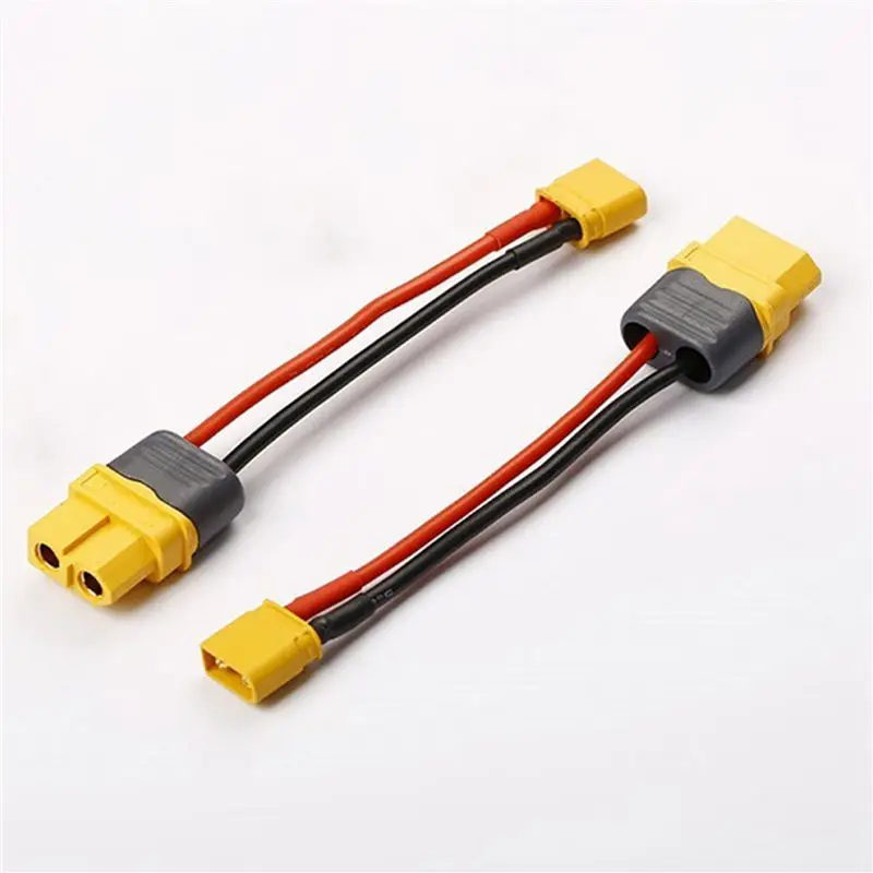 4X RC 배터리 케이블 Amass XT60 - XT30 T-플러그 커넥터 남성 여성 커넥터 플러그(16AWG 실리콘 와이어 100Mm 포함)