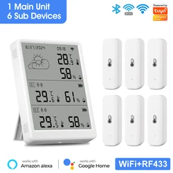 Advanced Wireless Weather Station with Indoor/Outdoor Thermometer and Hygrometer featuring WiFi Connectivity and Multifunctional Display (With 6 Sensors)