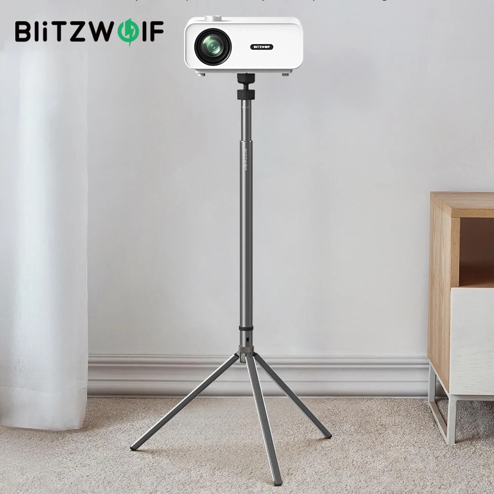 Blitzwolf-suporte do Projetor Bw-vf3 Tripé Estável Ajuste 360 ° Liga de Alumínio Capacidade de Peso 10kg Portátil para Filme ao ar Livre